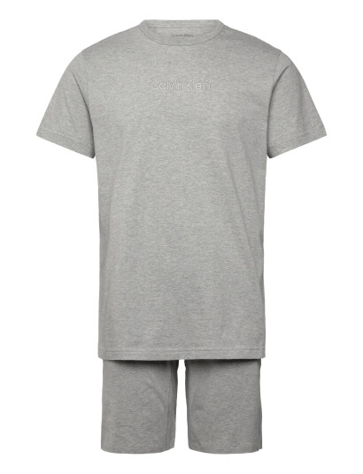 Calvin Klein Ss Tee And Short Set Grey XL