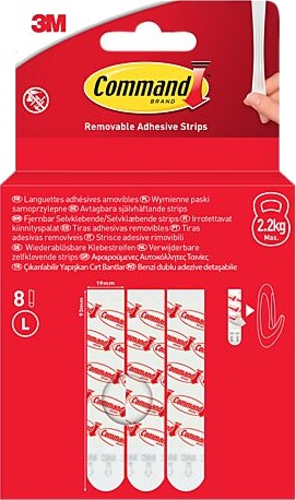 Command strips for generell bruk stor 8 strips Command strips for generell bruk stor 8 strips