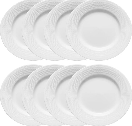 Rörstrand Swedish Grace tallerken Ø24 cm 8 pakning Snø hvit Rörstrand Swedish Grace tallerken Ø24 cm 8 pakning Snø hvit