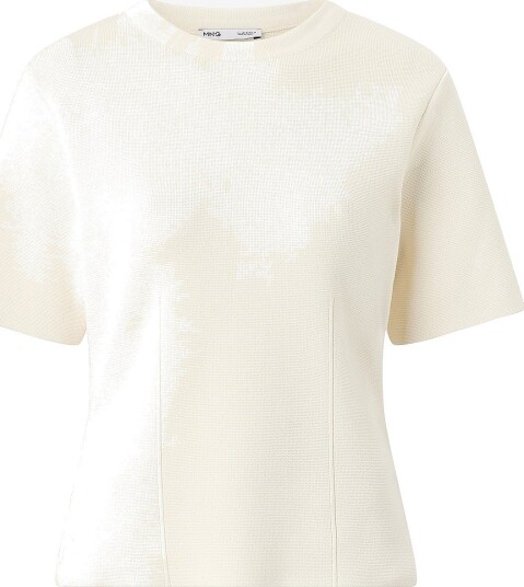 Mango Genser Sweater Pistila Hvit
