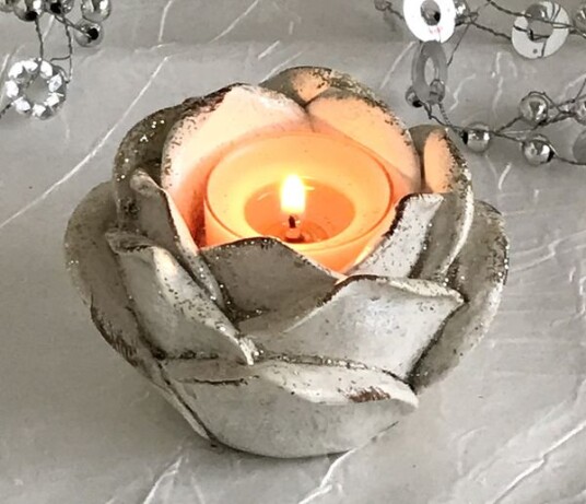 Telysholder liten rose
