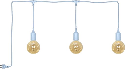 Osram Endura Decor oppladbar utendørs pendellampe 7 meter blå
