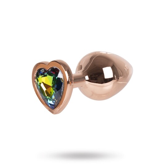 Sustainable Pleasure Metal Heart Plug Rose Gold Medium 7 cm