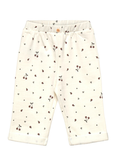 Mango Printed Cotton Joggers Cream 12 18M