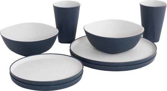 Outwell Gala 2 Person Dinner Set Navy Night Navy Night OneSize, Navy Night