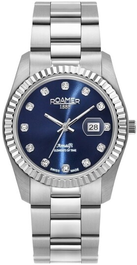 Roamer Monza Dameklokke 852844 41 49 20 Amalfi Blå/Stål Ø34 mm