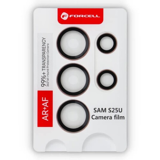 Forcell Premium kameralinsebeskytter for Samsung Galaxy S25 Ultra Rosegull