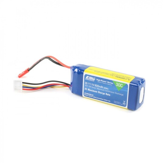 E-flite 800mAh 3S 11.1V 30C LiPo 18AWG JST