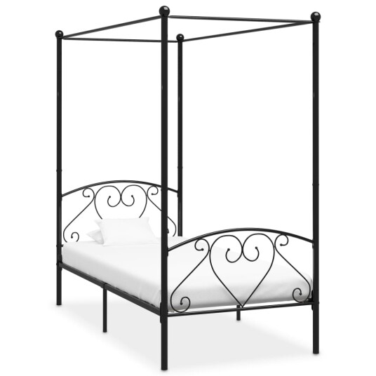 vidaXL Himmelsengeramme svart metall 120x200 cm vidaXL Himmelsengeramme svart metall 120x200 cm