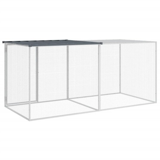 Vidaxl Kyllingbur Med Tak Antrasitt 203X98X90 cm Galvanisert Stål Vidaxl Kyllingbur Med Tak Antrasitt 203X98X90 cm Galvanisert Stål