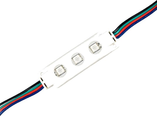 V Tac 0,72W Vanntett RGB LED modul   12V DC IP67 perfekt for skilt og spesialløsninger   Kulør : RGB