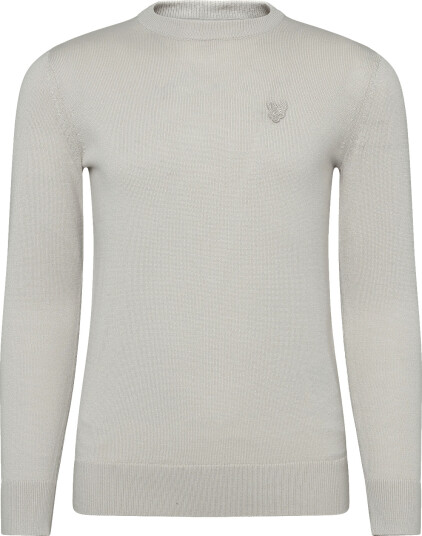 Lyle & Scott Tonal Eagle Crew Neck Jumper Beige 170 176