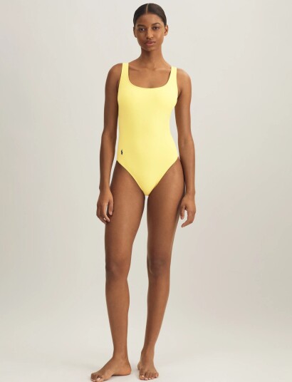 Polo By Ralph Lauren Swimwear Prl Martinique Swimsuit Yellow M