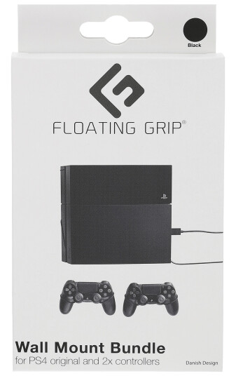 Floating Grip Playstation 4 and Controller Wall Mount - Bundle (Black)