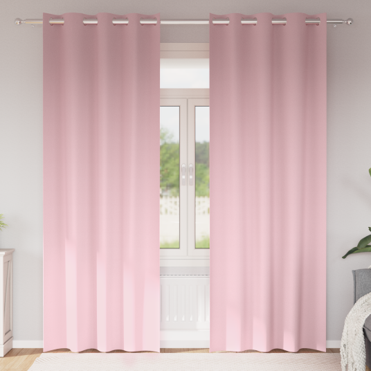 Gardiner med gardiner 2 pcs Baby rosa Polyester