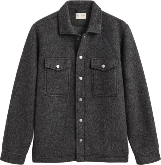 Gant Fleece Overshirt   Grey   XXXL