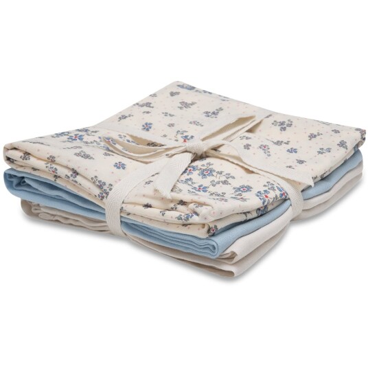That"s Mine Bora Muslin Cloth 3 pack Sprinkles Hearts Off White Onesize