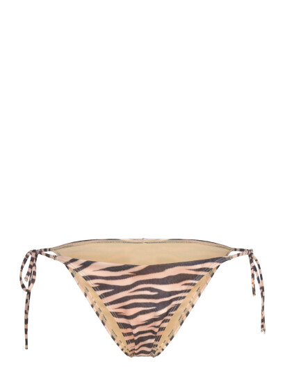 Monki Strappy Printed Bikini Bottoms - Navy - XS