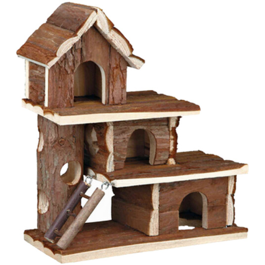 Natural Living Tammo-Hus I Naturlig Tre Brun 25 X 30 X 12 cm
