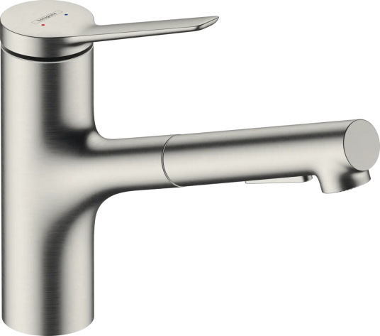 Hansgrohe Zesis M33 Kjøkkenbatteri Med uttrekkbar tut, 2jet, Børstet stål