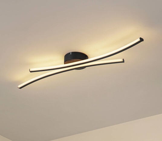 LED taklampe Ravion Lindby Sort Stue / spisestue Aluminium Moderne LED taklampe Ravion Lindby Sort Stue / spisestue Aluminium Moderne