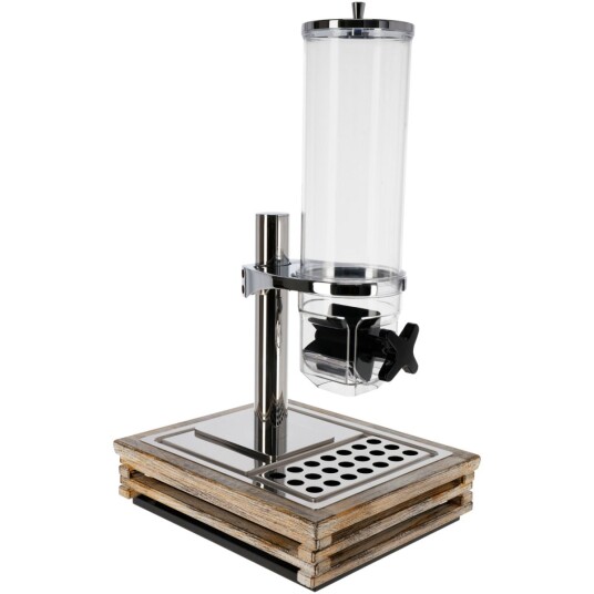 VEGA Müslidispenser komplett Natchez enkel GN 1/2; Størrelse GN 1/2, 37x31x65 cm (LxBxH); Vintagehvit/Transparent/Stålgrå; Rektangulær