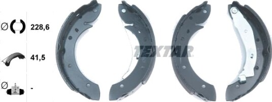 Bremsesko sett TEXTAR 91053900