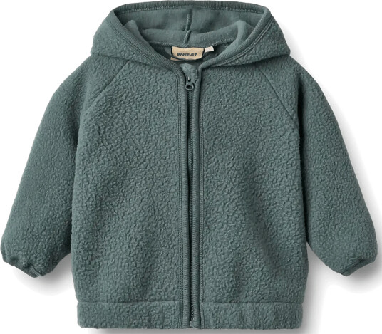 Wheat Fleece Cardigan L/S Martinus Blue 68