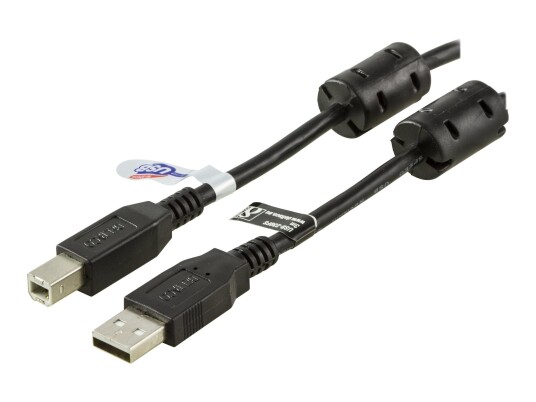Deltaco USB 2.0 3m Kabel Type A til Type B Svart Deltaco USB 2.0 3m Kabel Type A til Type B Svart