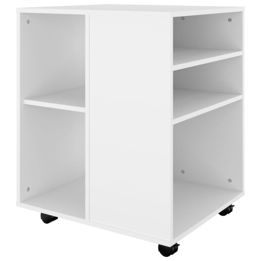 vidaXL Rulleskap hvit 60x53x72 cm sponplate