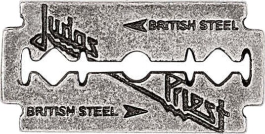 Alchemy Judas Priest Razorblade Pin Badge Hand Made Fine English Pewter 85146364