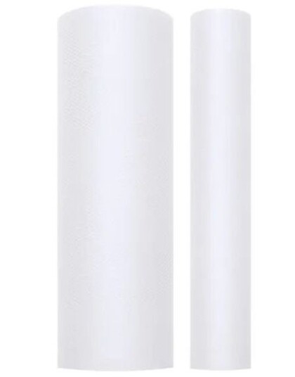 HVIT Tyll på Rull 15 cm x 9 meter