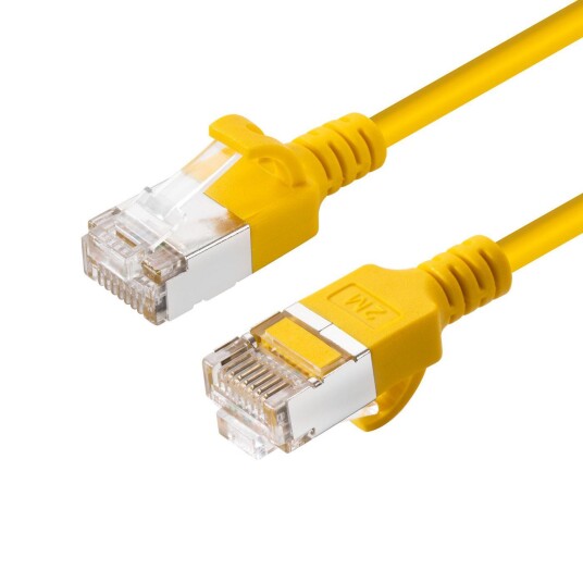 MicroConnect CAT6A Nettverkskabel 1m Slim U-FTP LSZH Grå