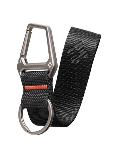 Spigen Carabiner With KeyRing 2 Pack Black