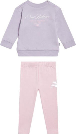 New Balance Sett Collegegenser/Leggings Røkt Violet New Balance 98 Collegegenser Lilla Rosa