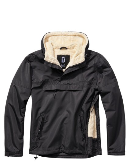Brandit Windbreaker Anorakk   Sherpa fôr Svart