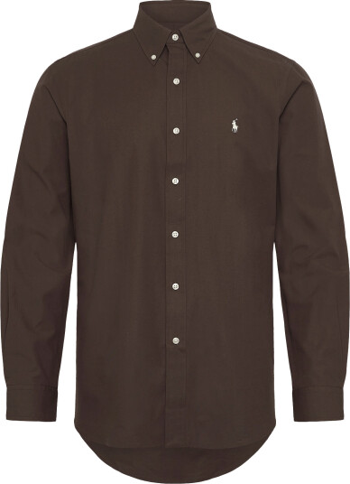 Polo Ralph Lauren Custom Fit Stretch Poplin Shirt Brown XS