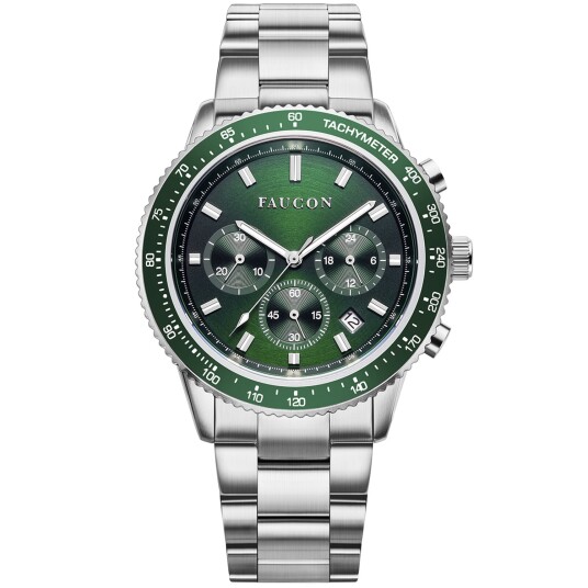 Faucon Speedtimer F10015 - Herre - 43 mm - Analog - Kvarts urverk - Safirbelagt mineralglass