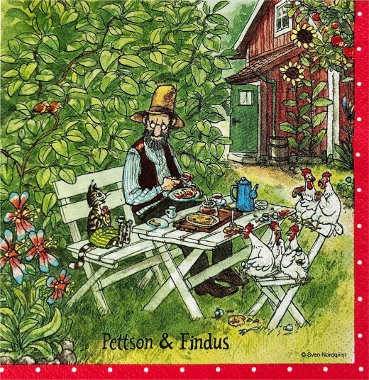 Servietter Fika Pettson & Findus 16 pakning