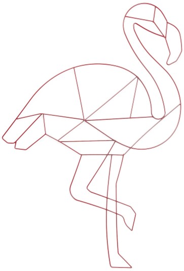 POPP Veggdekorasjon Flamingo Rød