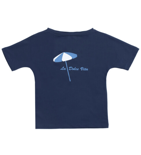 Petit Crabe Badetop Luna UV50+ Blue 5 6 år 110 116 Badetøy Blå