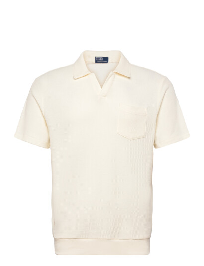 Polo Ralph Lauren Standard Fit Honeycomb Mesh Polo Shirt Cream XXL