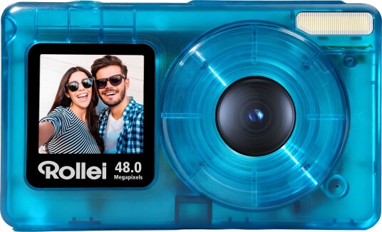 Rollei Compactline 48 MP Digitalkamera 4K Transparent Blå