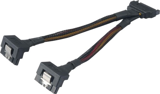 Akasa Ak-Cbpw15-15Bk, 0,15 M, Sata 15-Pin, 2 X Sata 155-Pin, Hankjønn, Hunkjønn, 90°