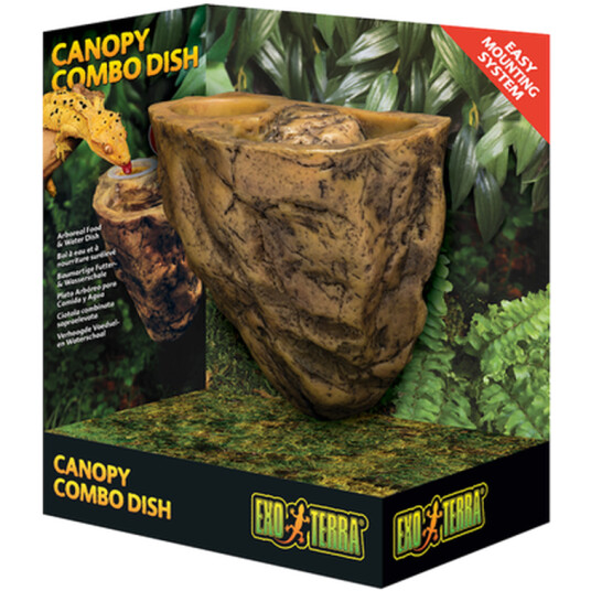 Canopy Combo-Skål 2 I 1 Mat Og Vann Brun 2 I 1