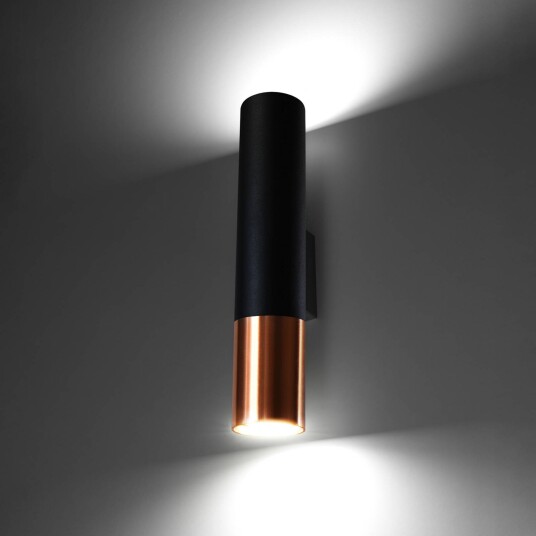 Euluna Thalassa vegglampe 2lk GU10 svart/kobber
