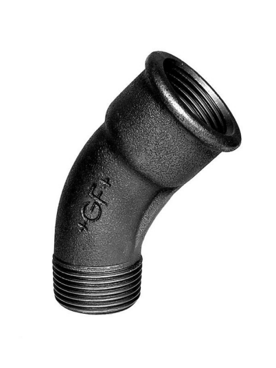 +GF+ long bend 45 black 3/4"" socket nipple