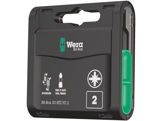 Wera Bit-Box 20 Btz Pz, 20 Stykker, Hex (Metrisk), Pz 2, Metall, Plast, 20X Pz 2X25 Mm, Ce Wera Bit-Box 20 Btz Pz, 20 Stykker, Hex (Metrisk), Pz 2, Metall, Plast, 20X Pz 2X25 Mm, Ce