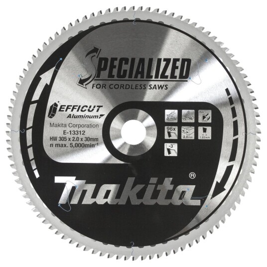 Makita E-13312 Sirkelsagblad 305mm 96 Tenner Aluminium