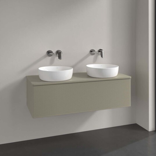 Villeroy & Boch Antao Servantskap med 1 skuff 120x50x36 cm u/lys Steingrå Matt Villeroy & Boch Antao Servantskap med 1 skuff 120x50x36 cm u/lys Steingrå Matt